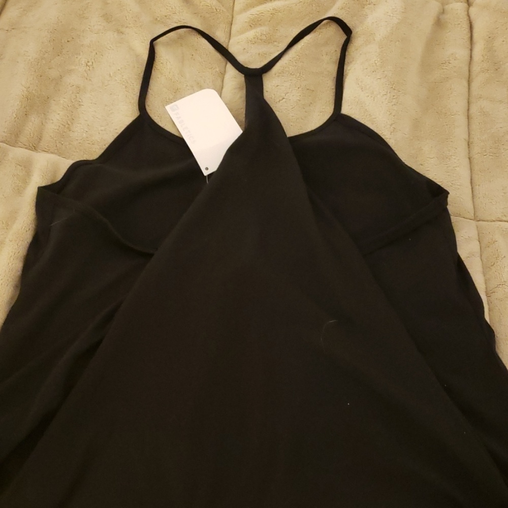 Fabletics halter back black tank